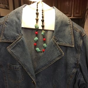Jacket and necklace